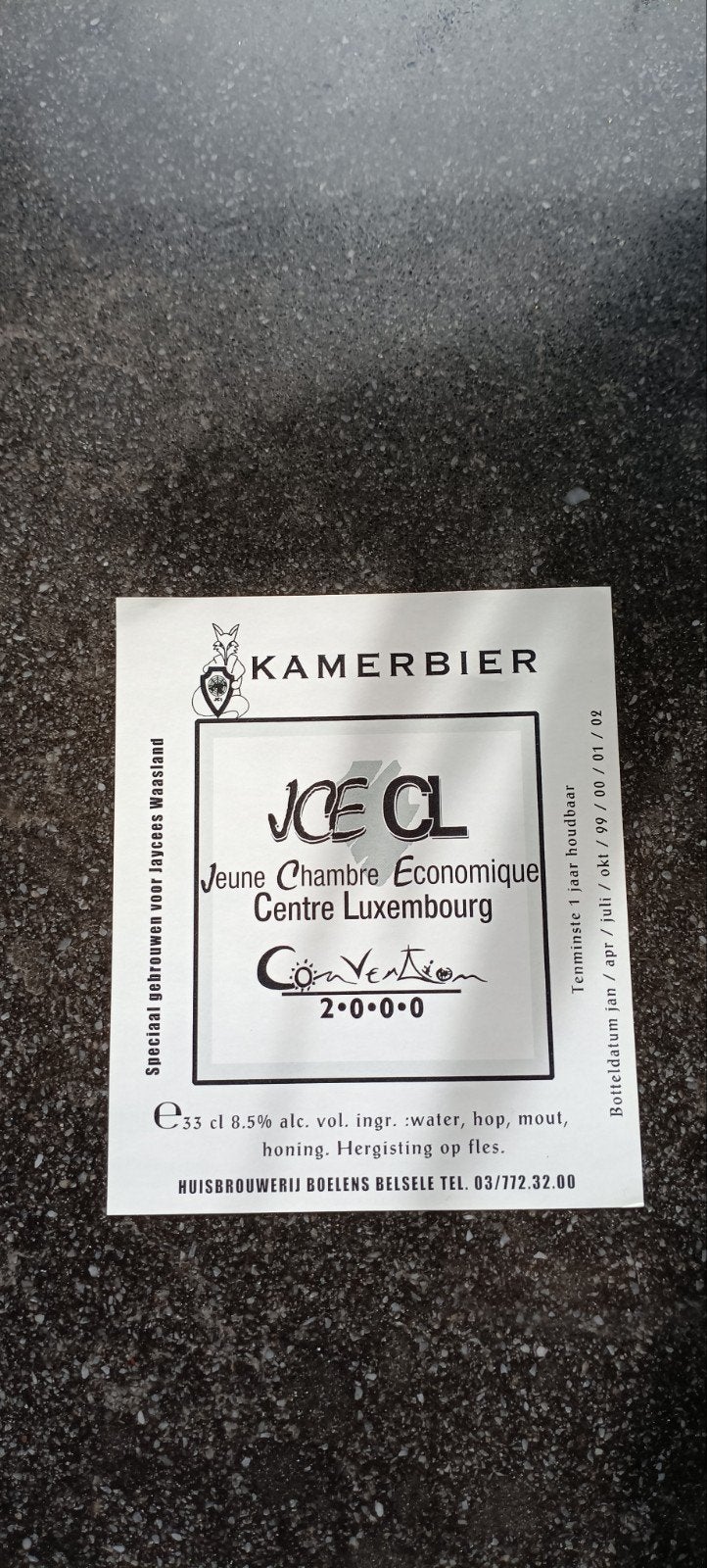 bieretiket jce ce br Boelens Belsele, Verzamelen, Ophalen of Verzenden