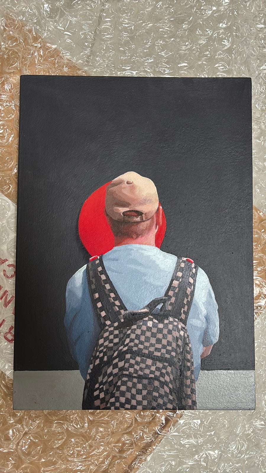 Œuvre unique sur panneau de Matt Lambert, Antiquités & Art, Peinture à l'huile, Bois, Enlèvement ou Envoi, Certificat d'authenticité