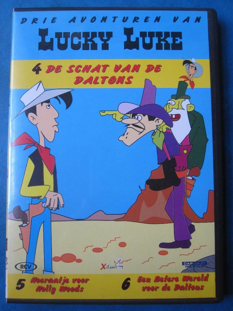 Lucky Luke aflevering 4-6, Cd's en Dvd's, Tekenfilm, Ophalen of Verzenden, Zo goed als nieuw, Alle leeftijden