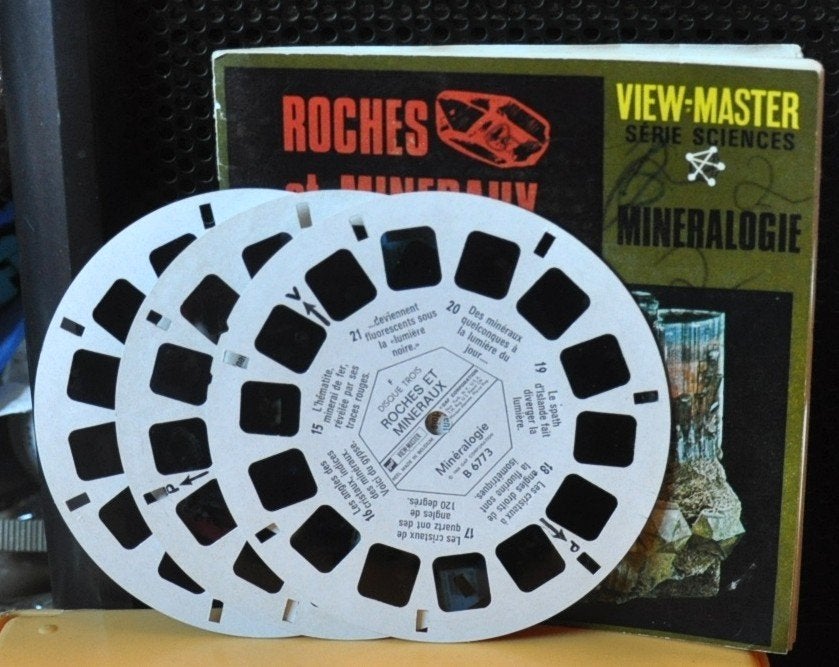 3 disques view master gaf roches et mineraux, Verzamelen, 1960 tot 1980, Gebruikt, Foto, Ophalen of Verzenden
