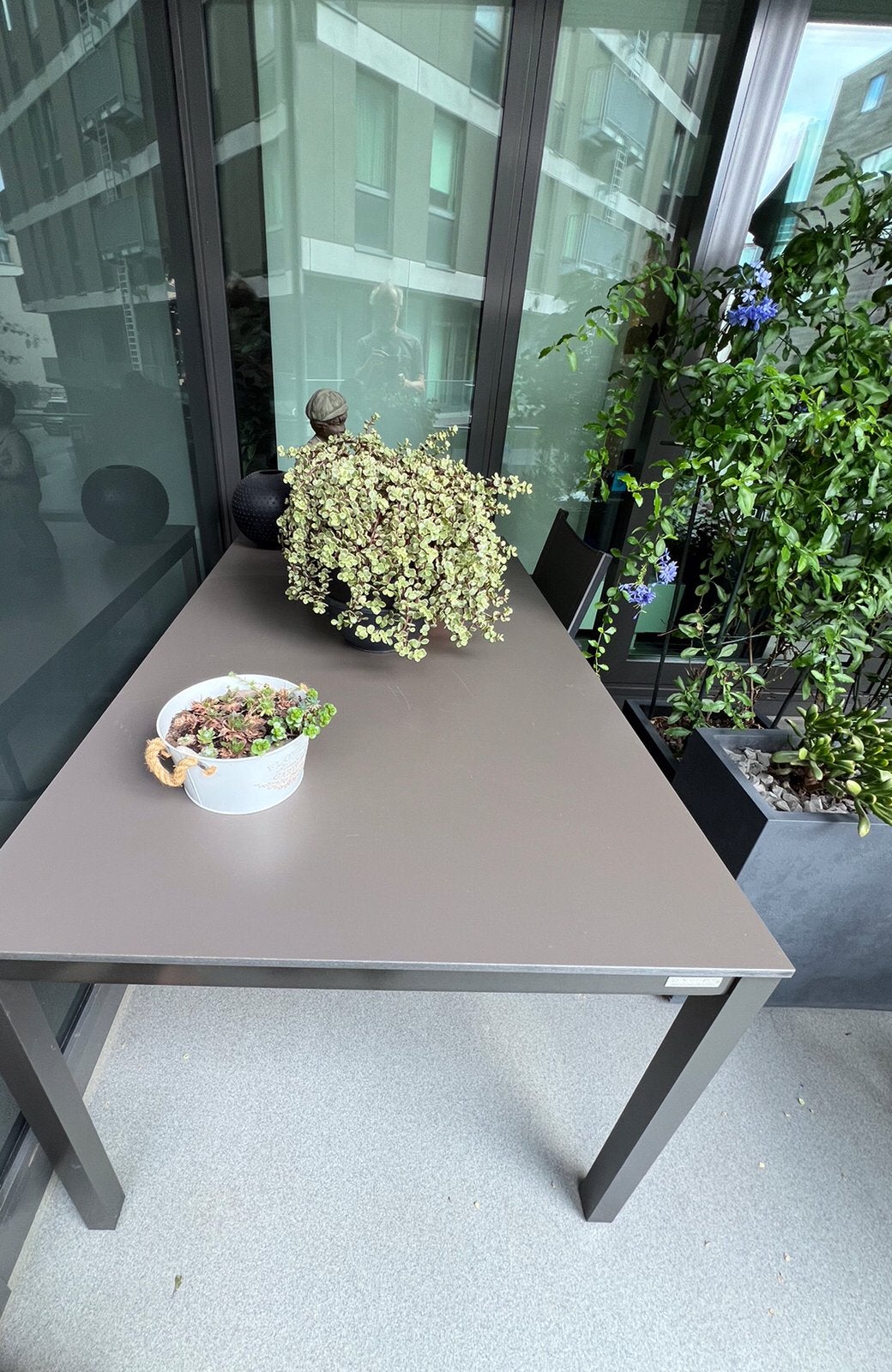 Tuintafel en 4 stoelen te koop, Tuin en Terras, Tuintafels, Ophalen, Zo goed als nieuw, Aluminium