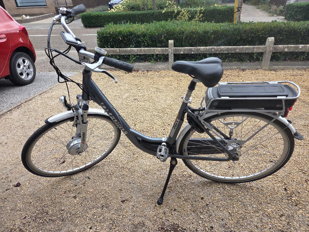 Elektrische damesfiets oxford, Fietsen en Brommers, Elektrische fietsen, Gebruikt, 47 tot 51 cm, 50 km per accu of meer, Ophalen