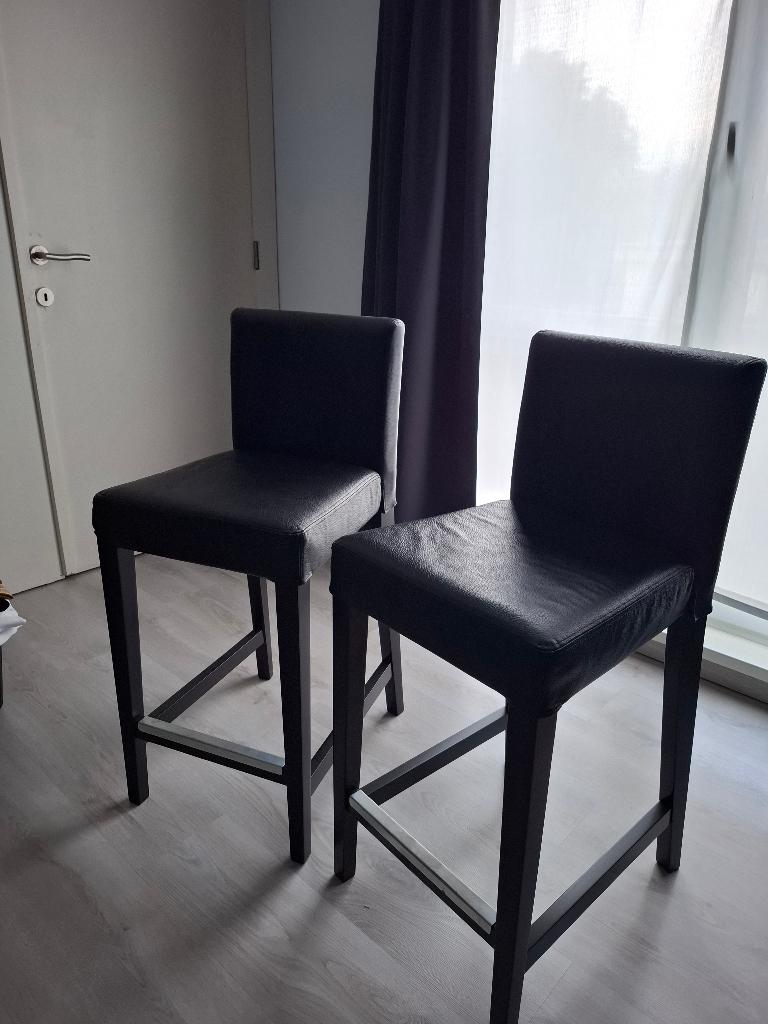 2 barstoelen, Huis en Inrichting, Barkrukken, Gebruikt, Met voetsteun, 60 tot 90 cm, 2 krukken