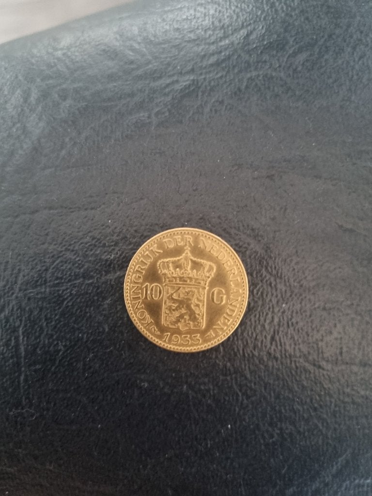 GOUDEN MUNT 10 GULDEN, Postzegels en Munten, Ophalen, Goud, Koningin Wilhelmina, Losse munt