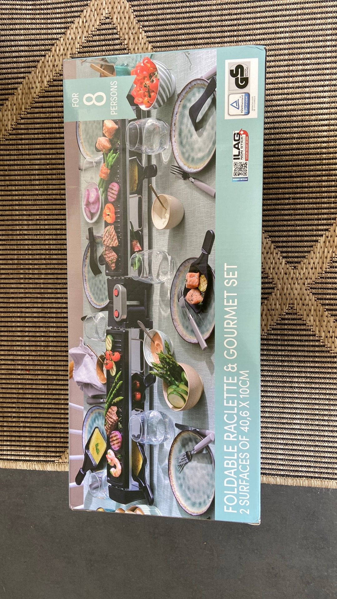 Gourmet en raclette set voor 8, Elektronische apparatuur, Grillplaten, Ophalen, Zo goed als nieuw