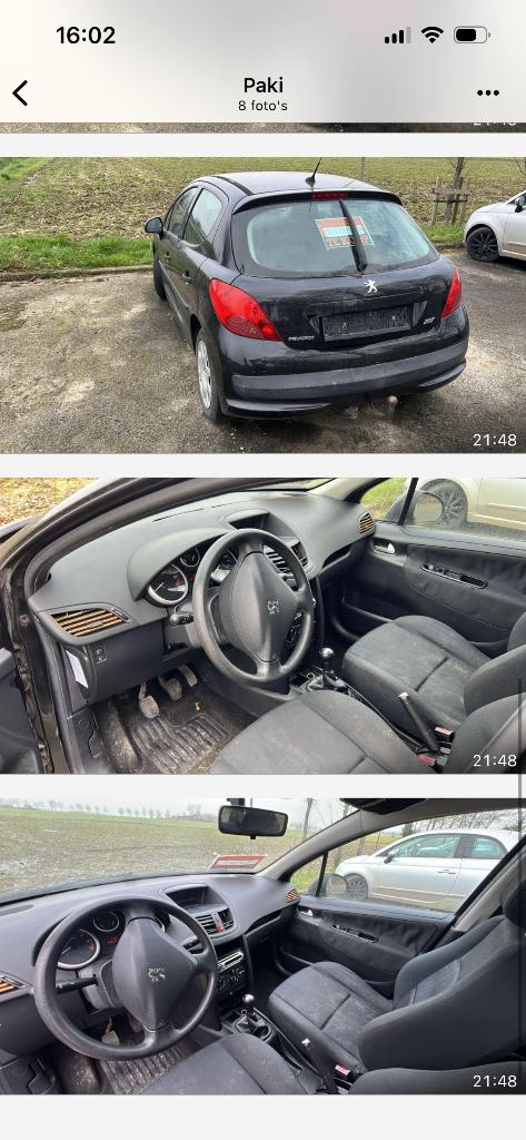 Auto Peugeot 207, Auto's, Peugeot, Voorwielaandrijving, Stof, Zwart, Zwart