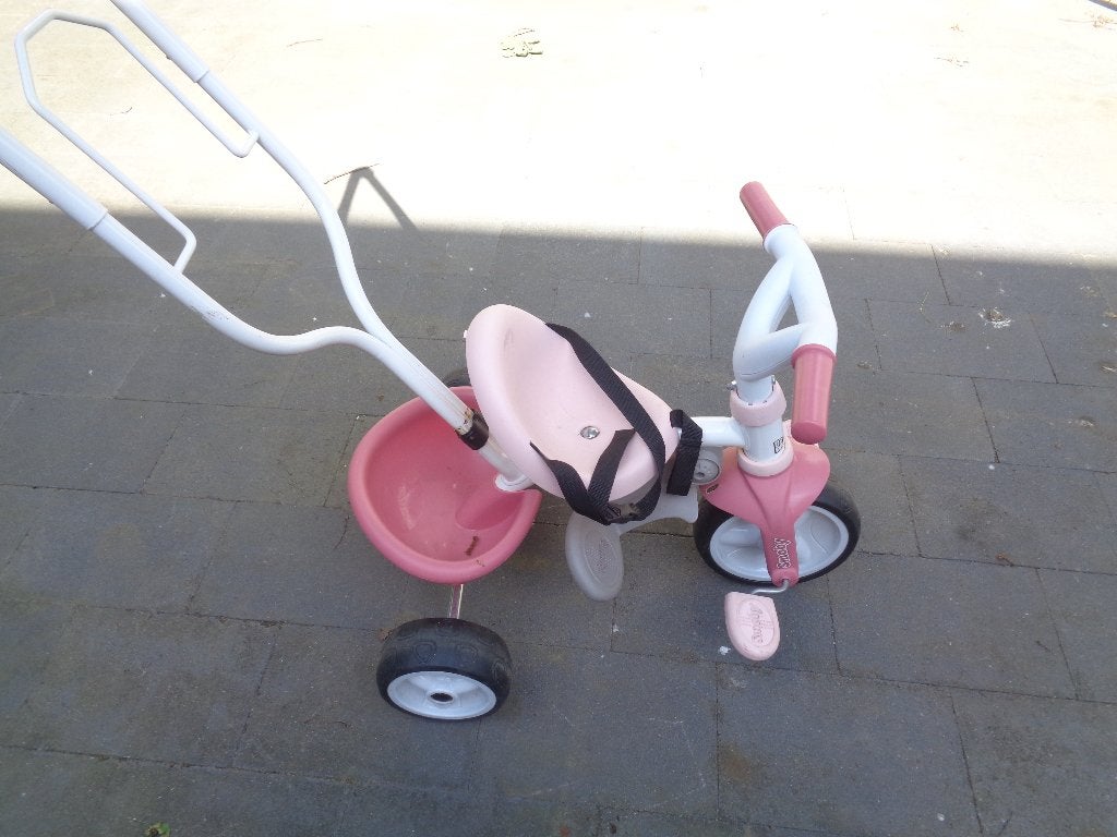 Tricycle pour enfants Smoby Rose avec tige amovible, Smoby, Frein à rétropédalage, Enlèvement, Utilisé