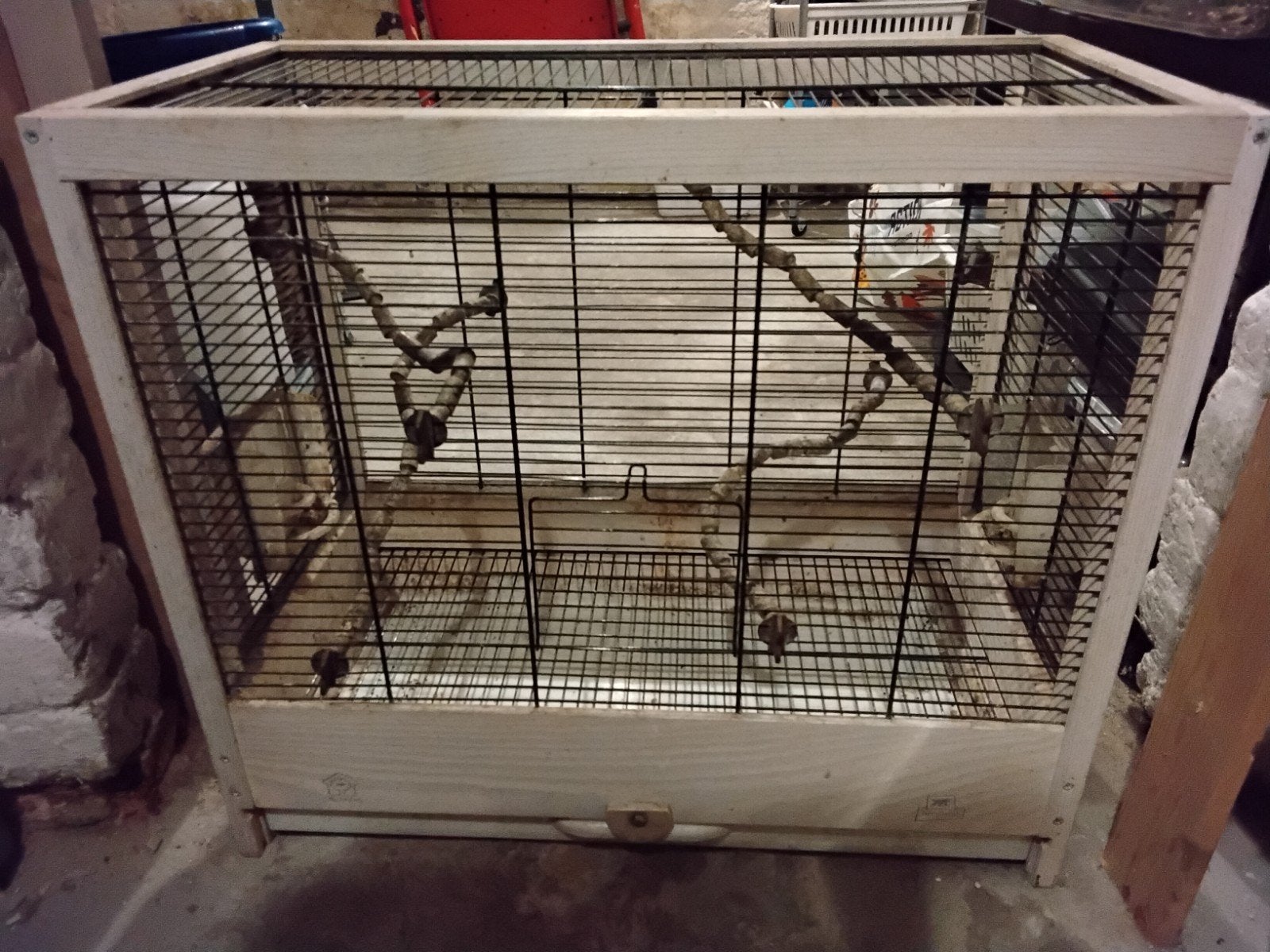 Cage à oiseaux, perruches,..., Enlèvement, Utilisé, Bois, Cage à oiseaux