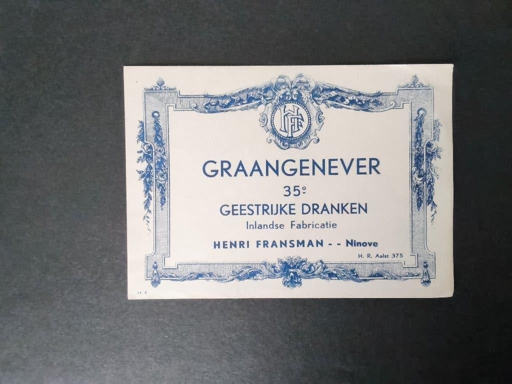 etiket Fransman  Henri  Ninove, Collections, Enlèvement, Comme neuf, Emballage