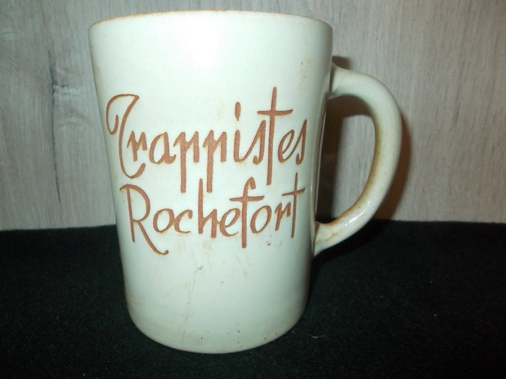 ROCHEFORT Trappistes - Pot à bière beige/marron - 50cl. - 7, Collections, Enlèvement, Utilisé, Chope(s), Autres marques