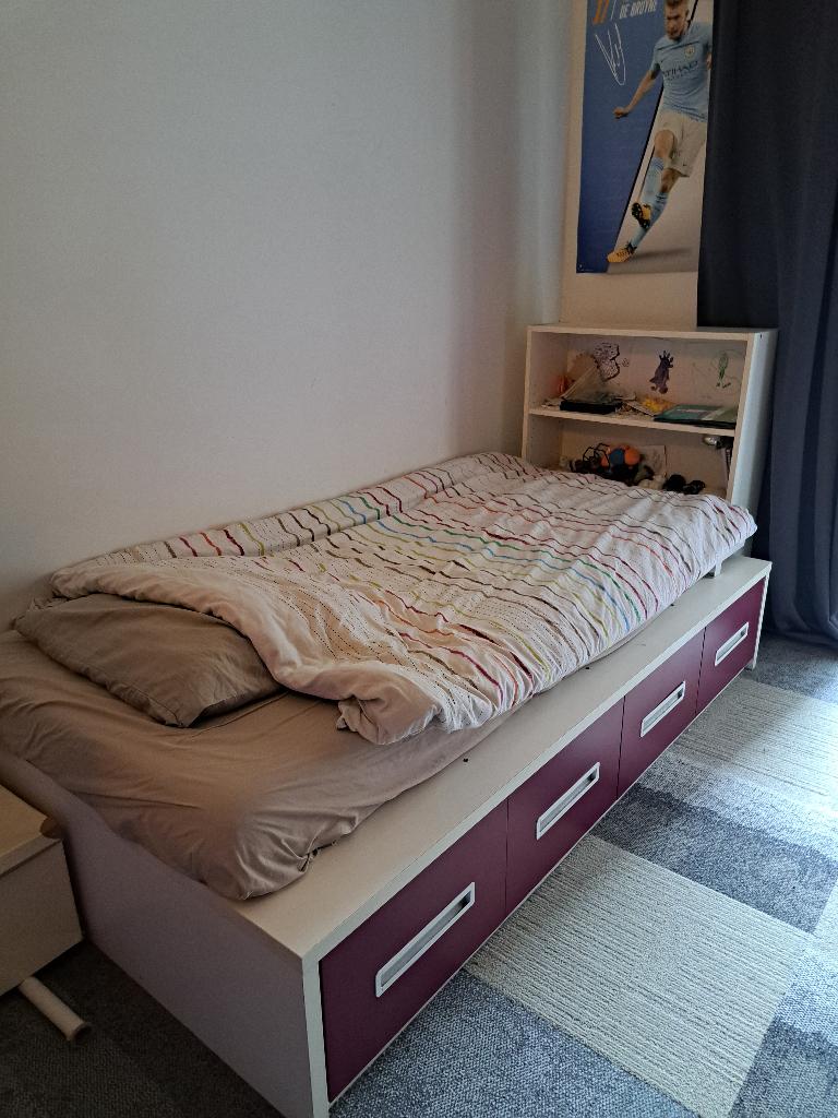 Lit à tiroirs de qualité supérieure, Maison & Meubles, Chambre à coucher | Lits, 100 cm, Enlèvement, 200 cm, Bois