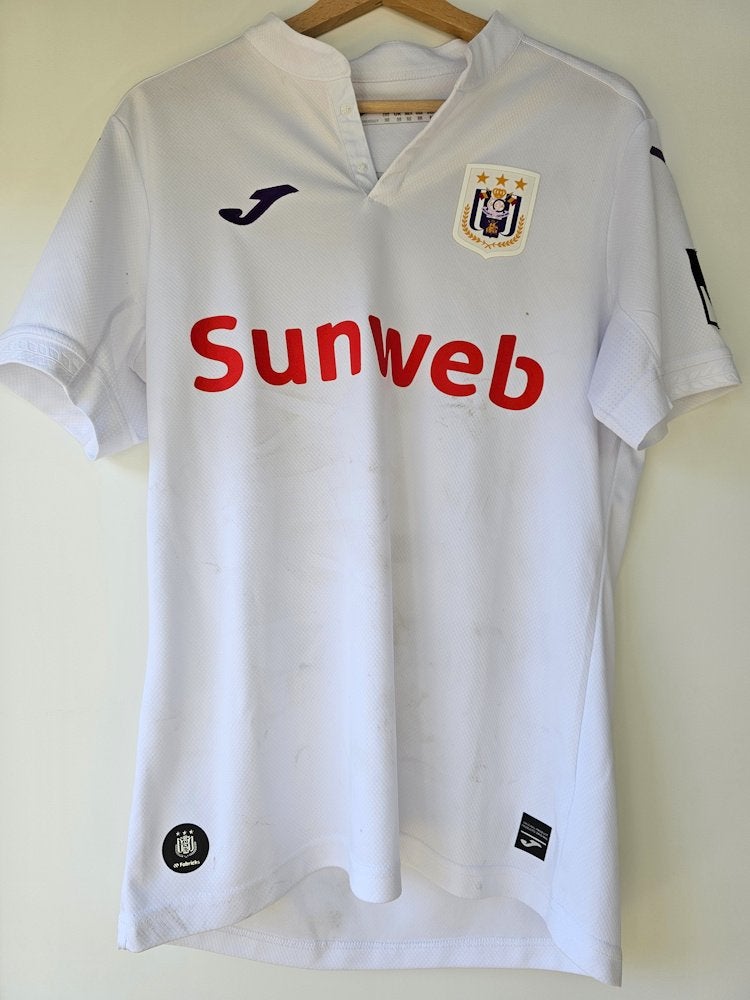 Maillot usé pendant match Lucas Hey (RSC Anderlecht - Union), Collections, Enlèvement ou Envoi, Comme neuf, Maillot