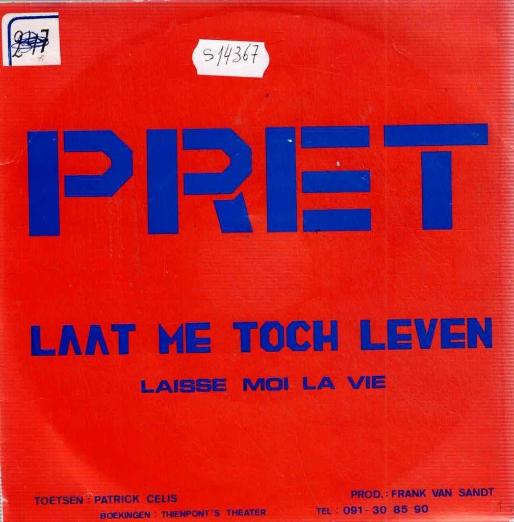 Vinyl, 7"  /  Pret – Laat Me Toch Leven, Cd's en Dvd's, Vinyl | Overige Vinyl, 1980 - 1989, Overige formaten, Ophalen of Verzenden