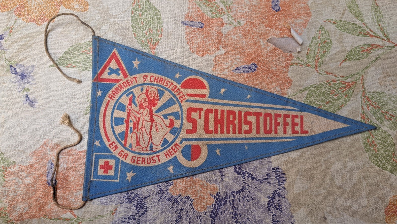 wimpel sint Christoffel, Ophalen of Verzenden