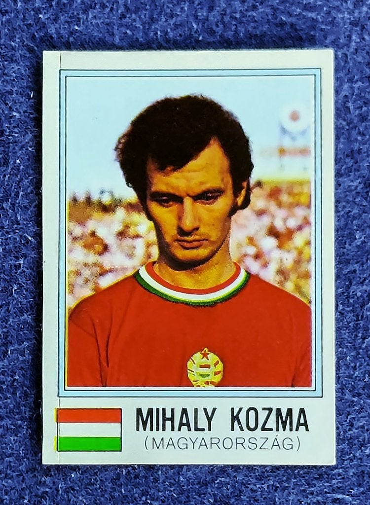 Panini sticker card voetbal ' WK 1974 - M. Kozma ' #390, Enlèvement ou Envoi, Autocollant