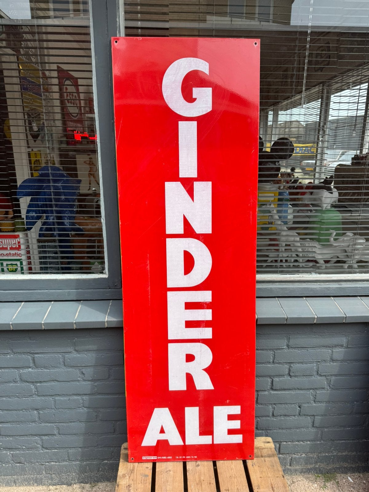 Ginder Ale oud reclamebord 1962, Ophalen, Gebruikt, Reclamebord