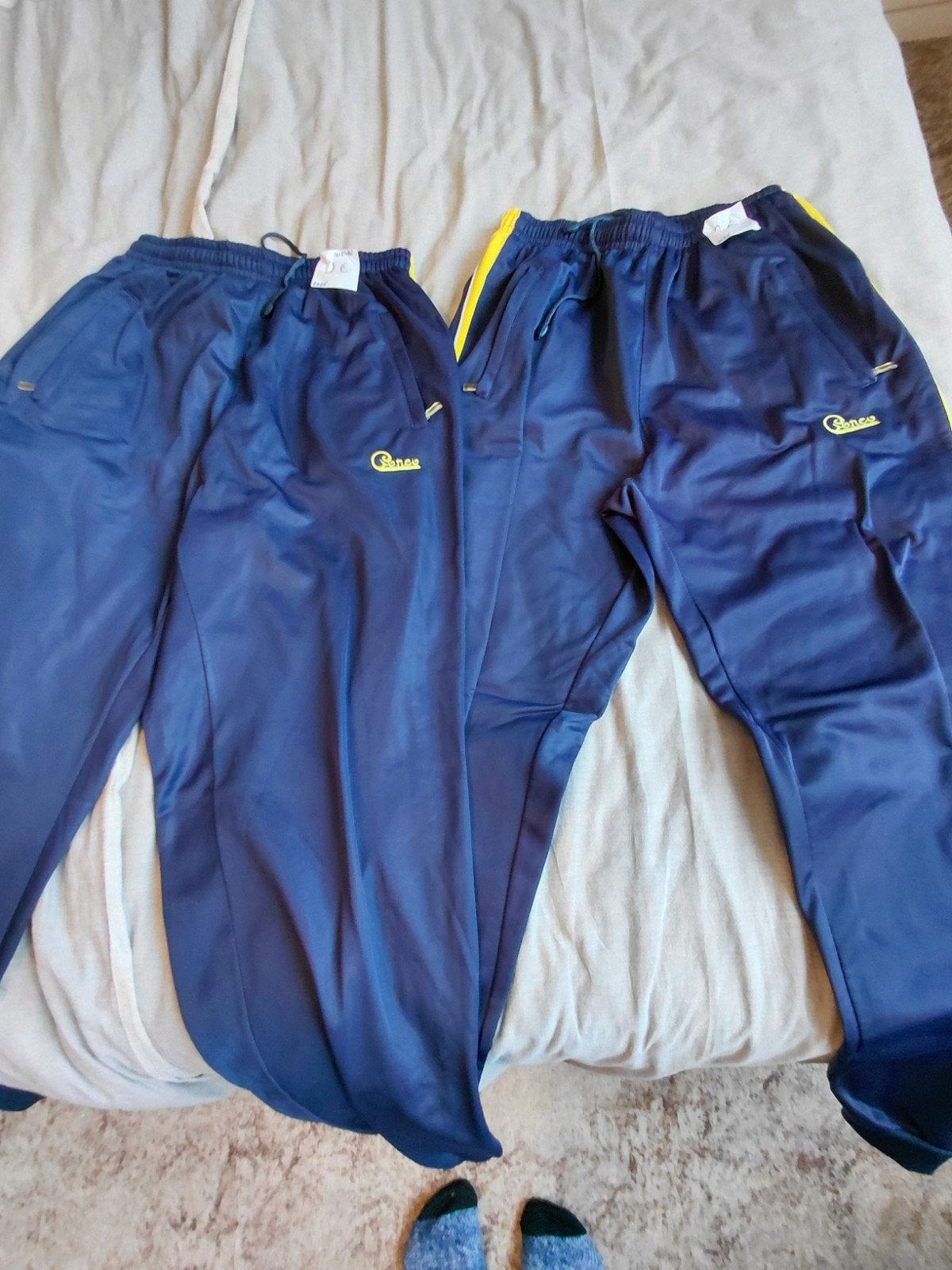 conco blauw 2 sportbroeken maat XL, Kleding | Heren, Ophalen, Blauw, Voetbal, Conco