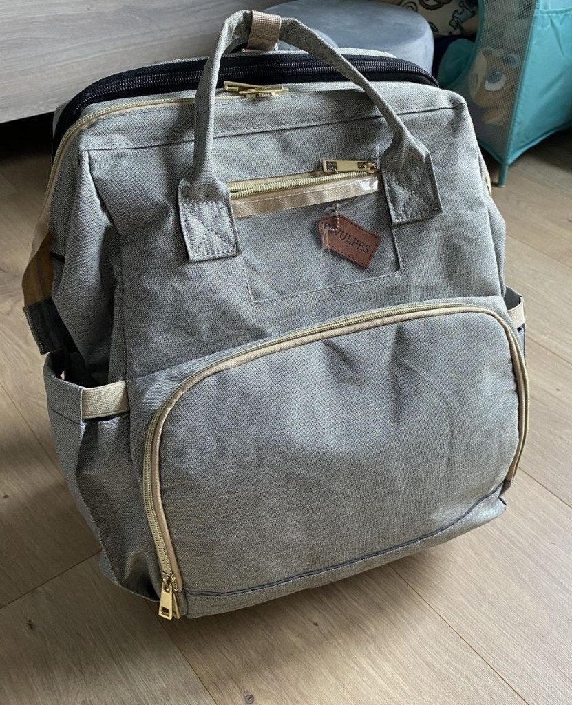Vulpes BabyCare Luiertas Rugzak met Uitvouwbaar Babybed, Kinderen en Baby's, Luiertassen, Ophalen, Waterdicht, Overige merken