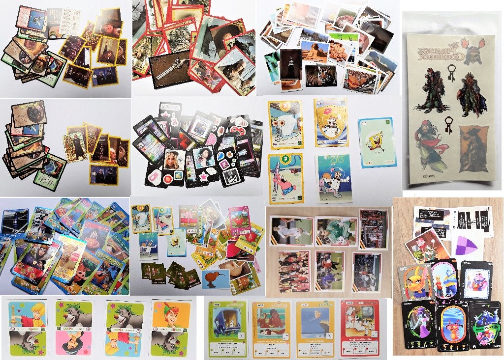 Kaartstickers: Disney, SpongeBob, Pirates, Caribbean, enz., Verzamelen, Ophalen, Zo goed als nieuw, Film, Tv of Omroep