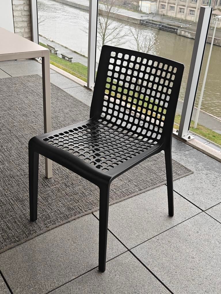 Merk Desalto 6 zwarte design stoelen, Ophalen