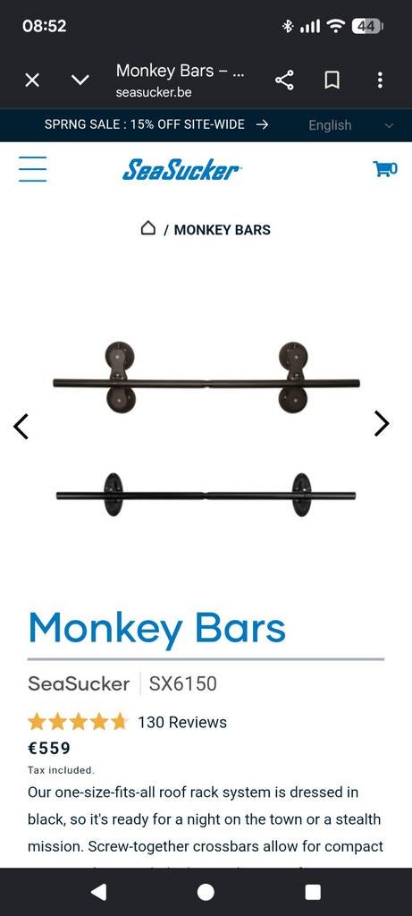 Sea suckers monkey bars ., Auto diversen, Dakdragers, Ophalen