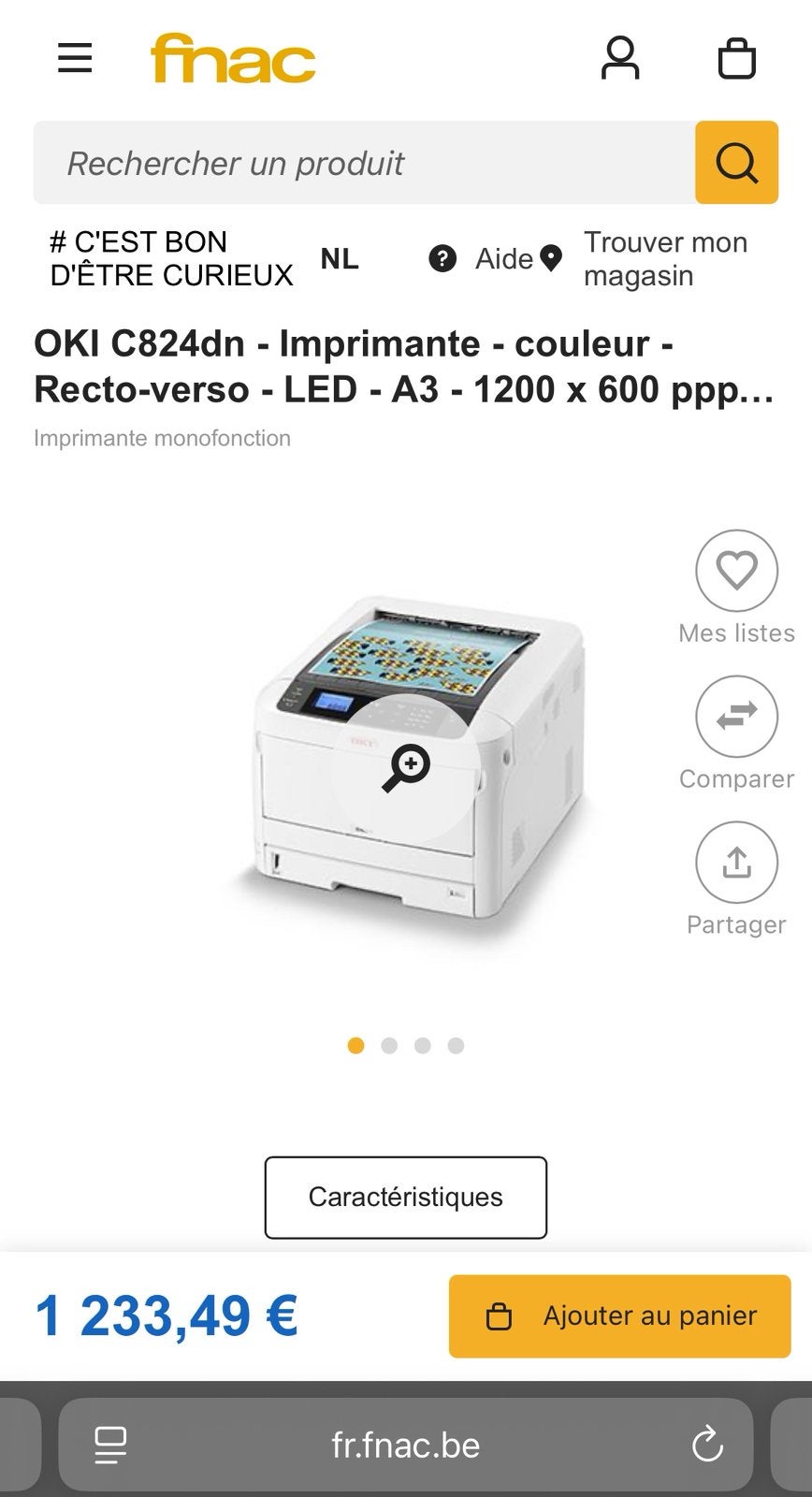 Imprimante couleur LED OKI C824dn recto verso A3 et +, Enlèvement, Comme neuf, Imprimante LED, Imprimante
