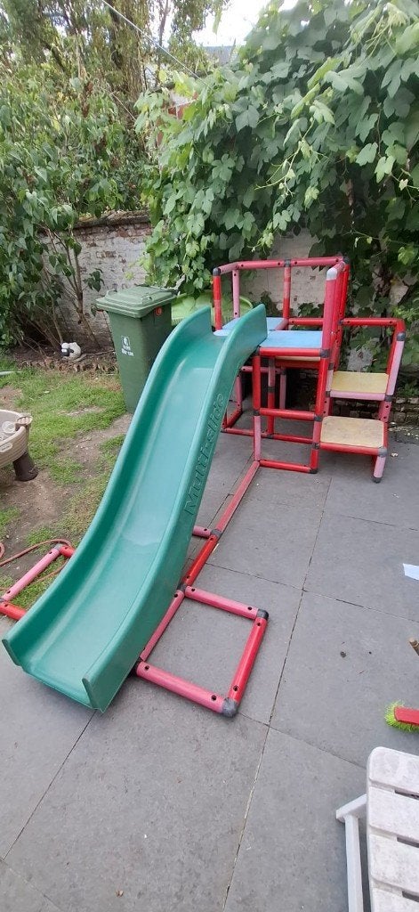 Quadro schuifaf klimrek, Kinderen en Baby's, Speelgoed | Buiten | Speeltoestellen, Ophalen, Gebruikt, Glijbaan