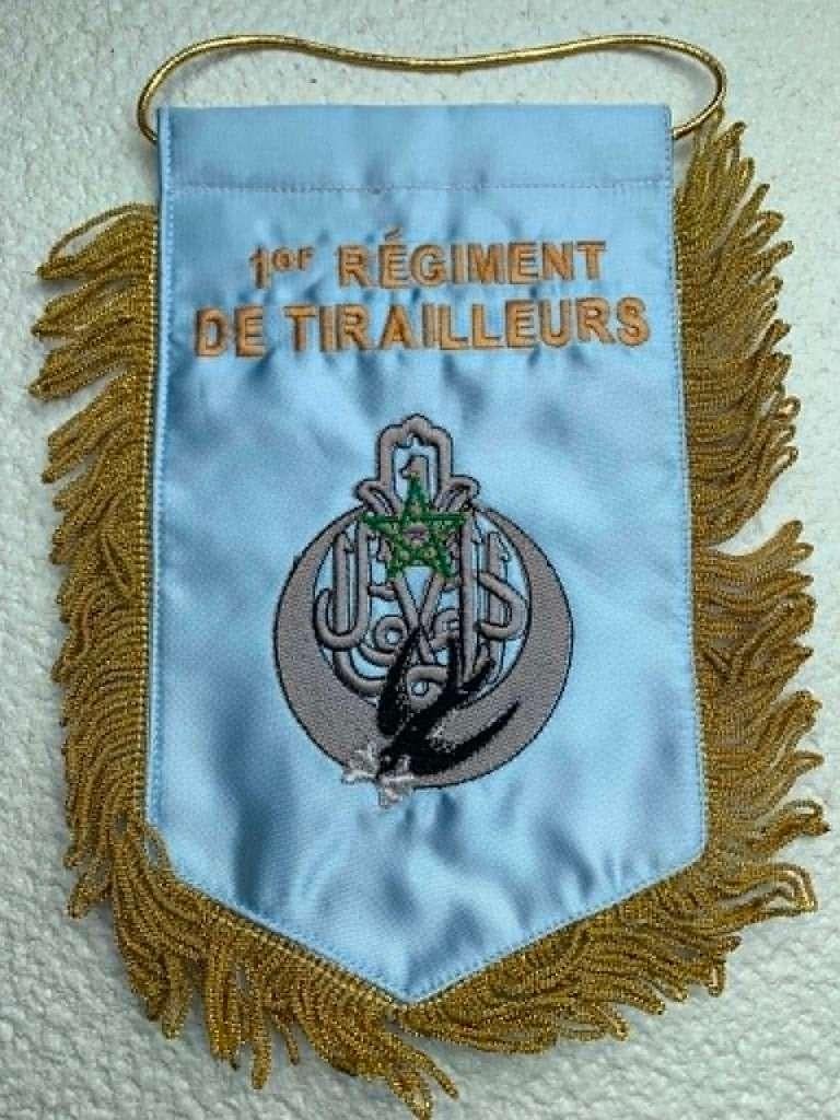 Vaantje, 1ere Regiment de Tirailleurs (Frans), Ophalen of Verzenden, Landmacht, Vlag of Vaandel