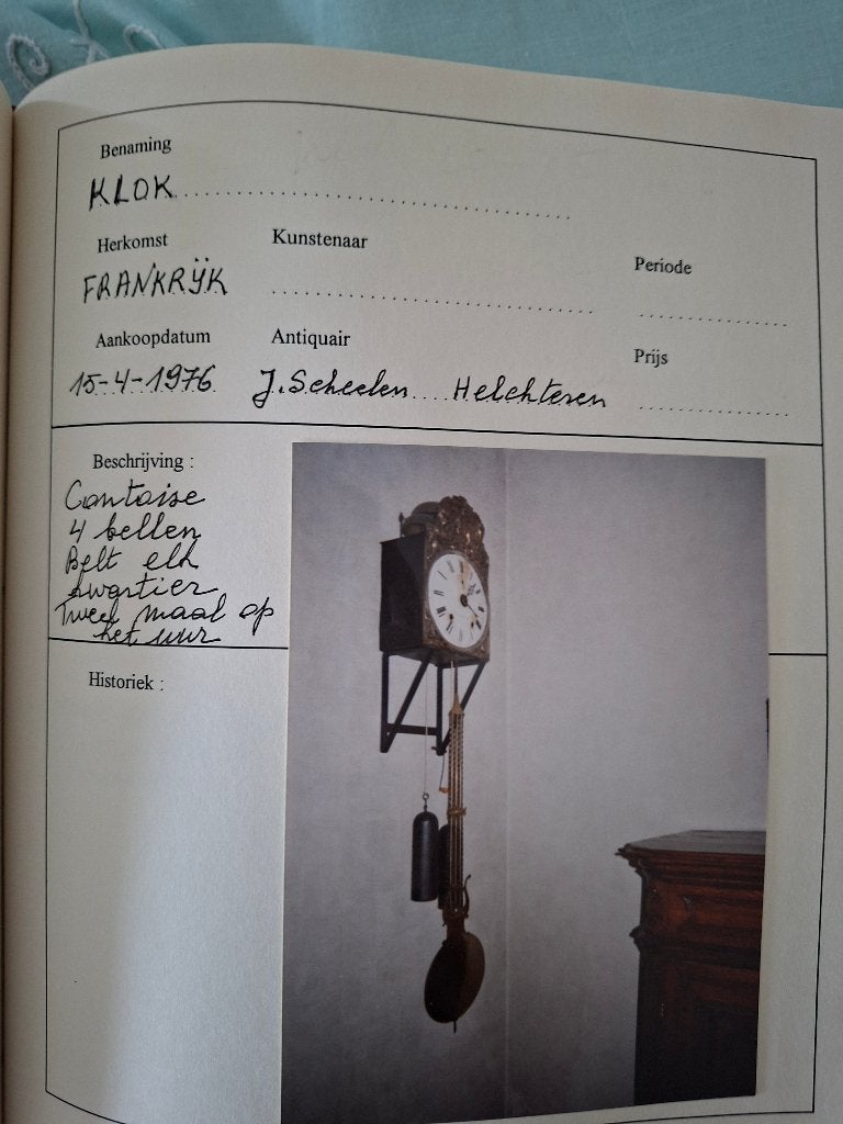 Antieken Franse klok, Ophalen