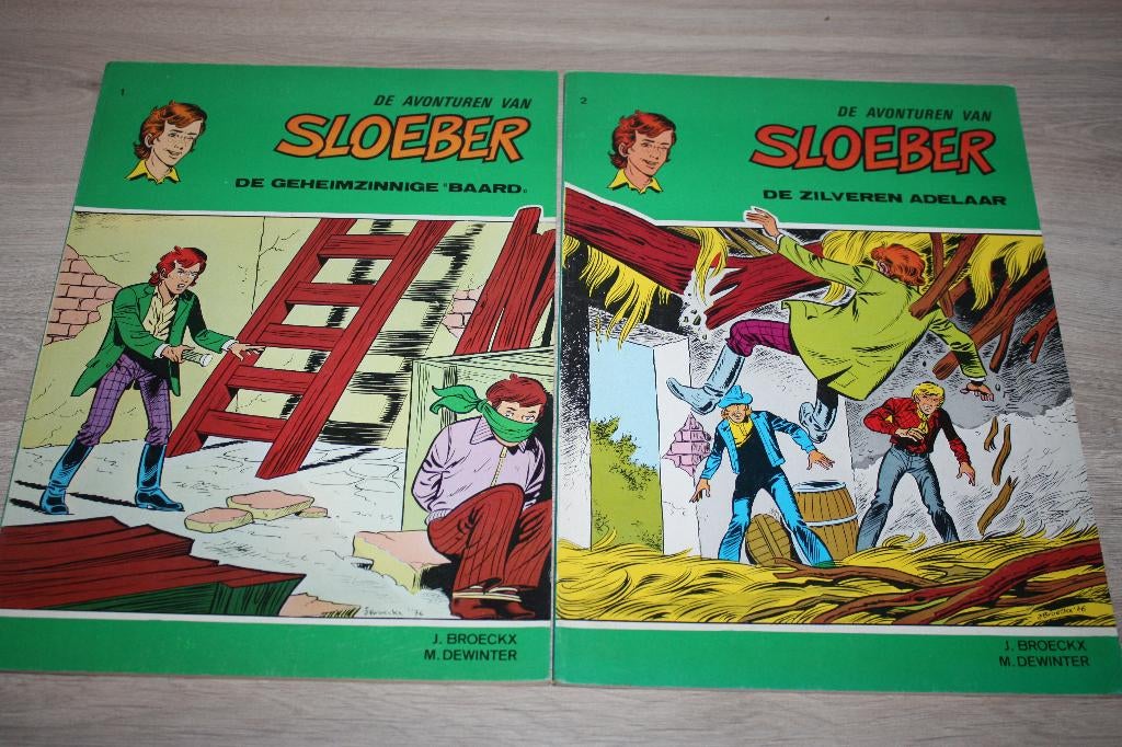deel 1 en 2 ,Sloeber Jeff Broeckx , als nieuw, Plusieurs BD, Enlèvement ou Envoi, Comme neuf, Jeff Broeckx