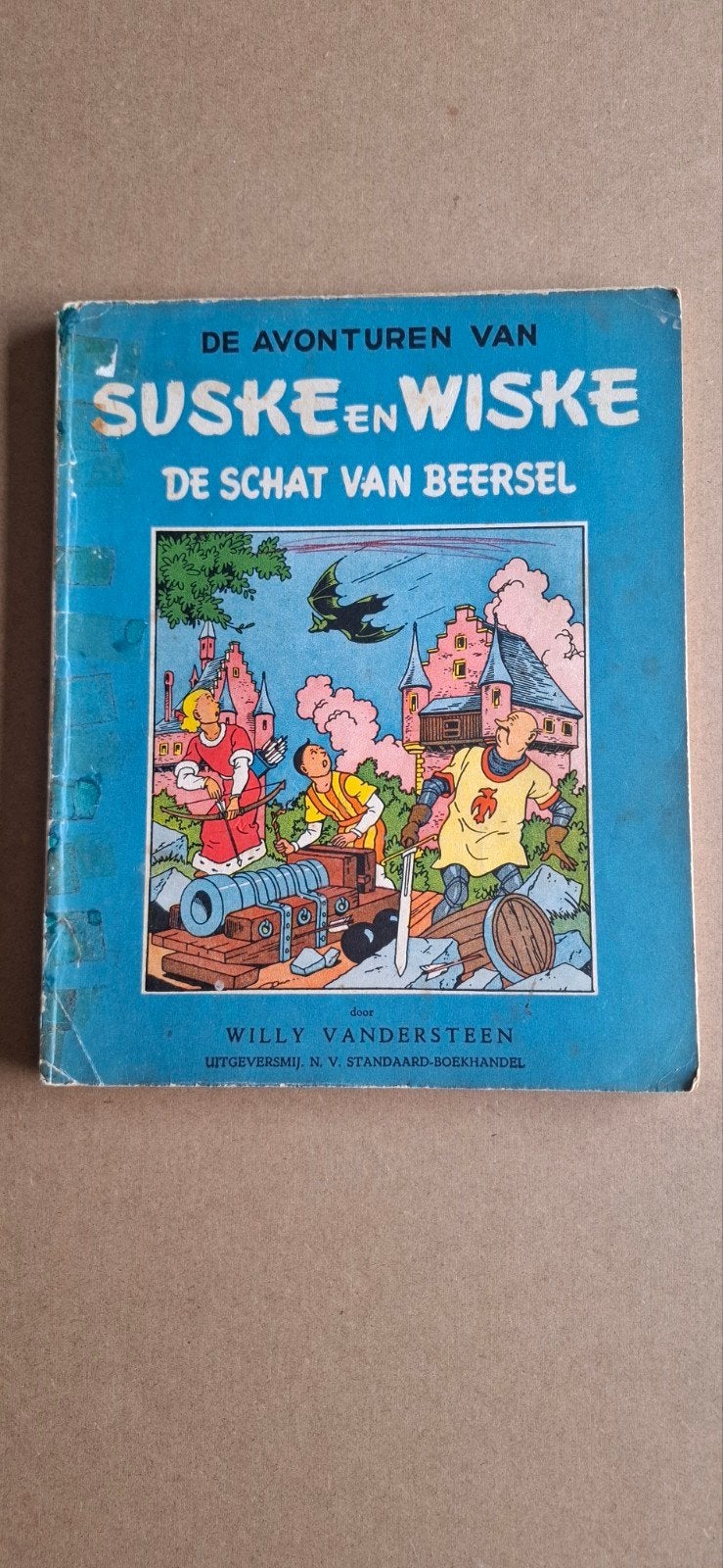 Suske en Wiske - De schat van Beersel - 1954, Gelezen, Willy Vandersteen, Eén stripboek, Ophalen of Verzenden