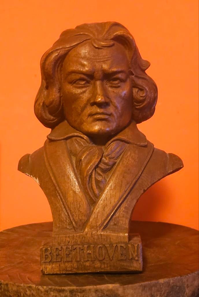 Houten buste van Beethoven, Ophalen, Hout, Buste