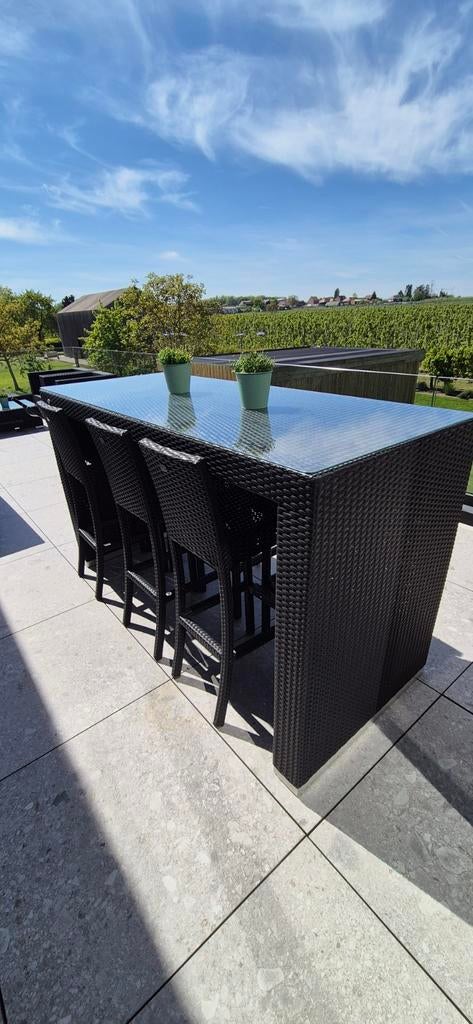 Barset + 6 barkrukken, Tuin en Terras, Ophalen