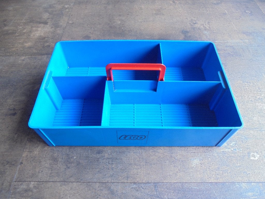 Lego Vintage Storage Box with Handle (zie foto's), Ophalen of Verzenden, Gebruikt, Lego