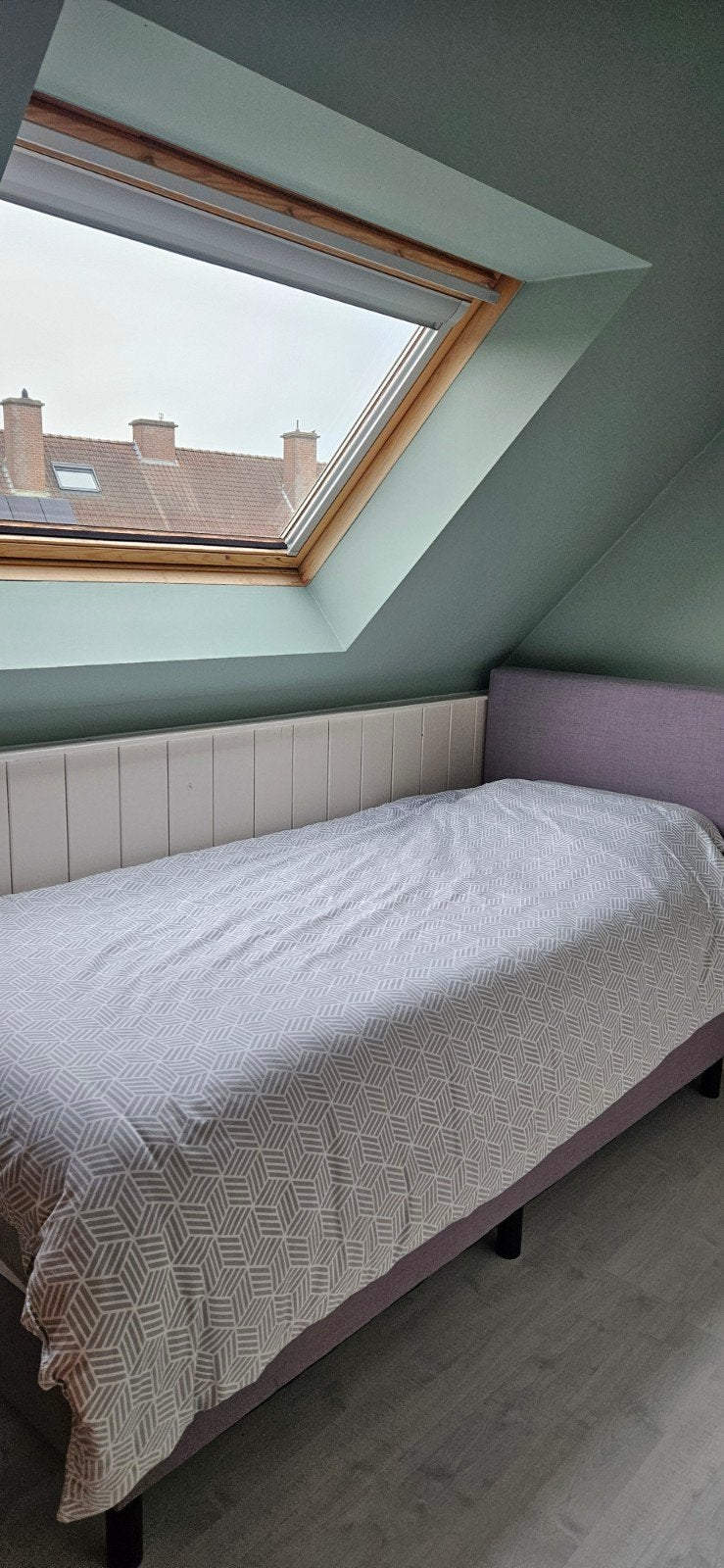 Boxspring 1 persoonsbed, Ophalen, 90 cm, Eenpersoons, Zo goed als nieuw