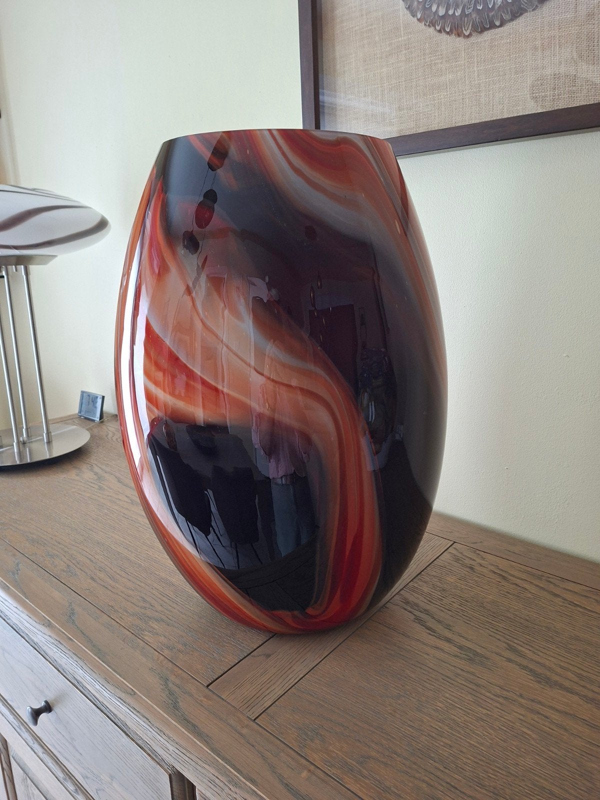 Vaas,Italiaanse Murano Stijl,(Sommerso), Ophalen, Glas