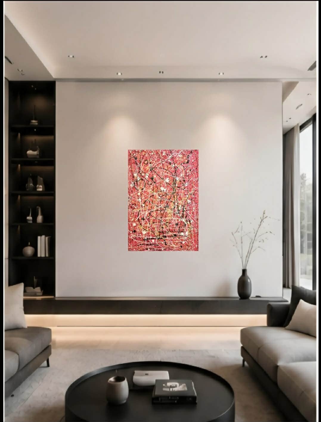 Abstract Expressionisme – Red Energy, Ophalen