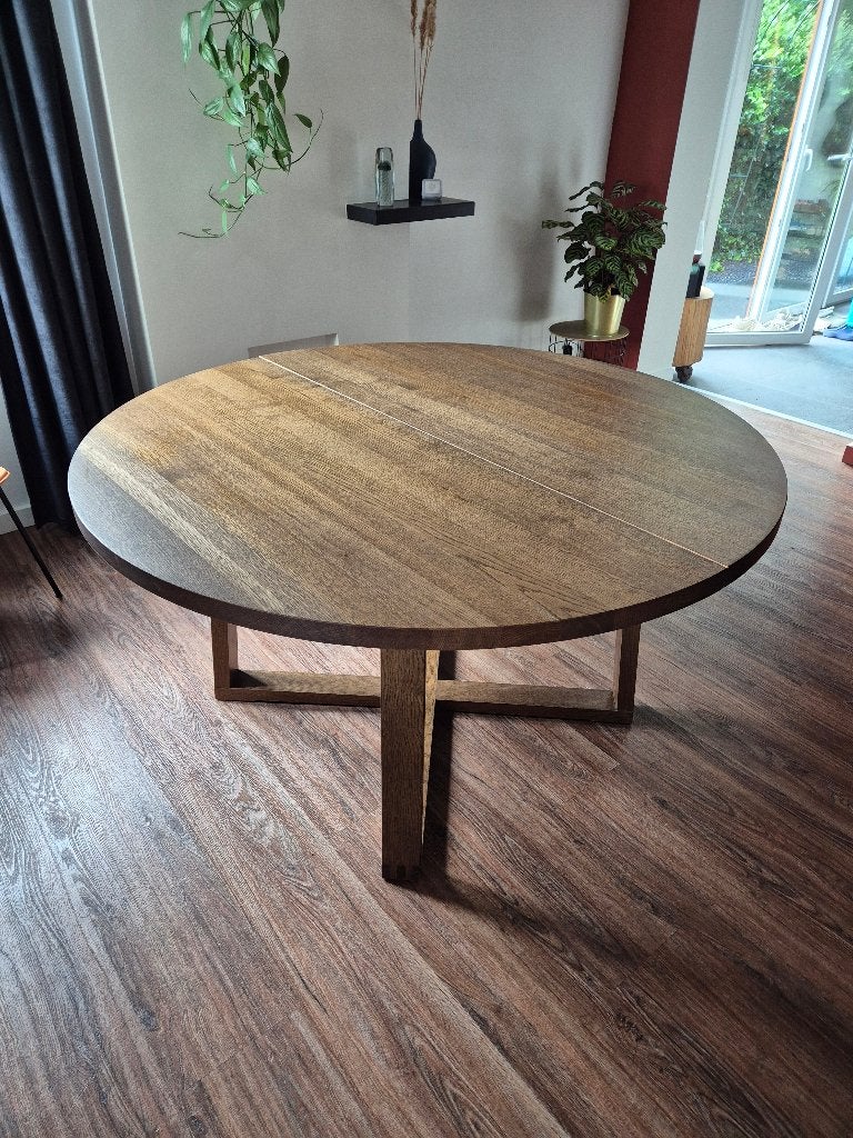 Ronde ikea eettafel, Huis en Inrichting, Ophalen, 100 tot 150 cm, Zo goed als nieuw, 150 tot 200 cm
