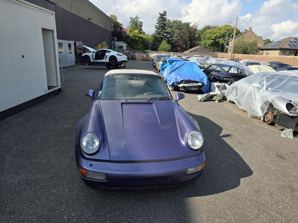 Porsche 964 Carrera 2 Cabrio WTL 1992 143000 km, 4 zetels, Achterwielaandrijving, Cabriolet, Blauw