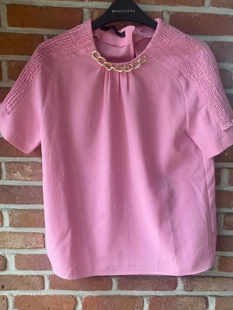Zara blouse maat small roze, Kleding | Dames, Ophalen of Verzenden, Nieuw, Maat 36 (S), Roze