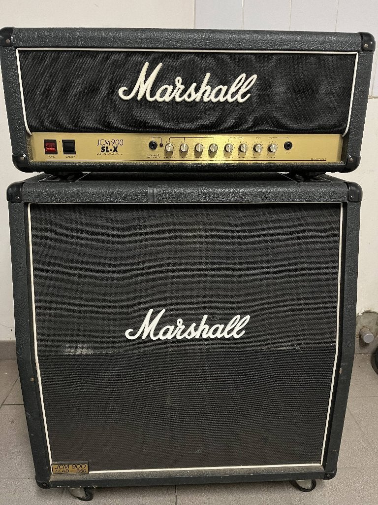 Marshall JCM 900 SL-X 50-Watt Hi Gain Master + speakerkast, Muziek en Instrumenten, Ophalen, Gebruikt
