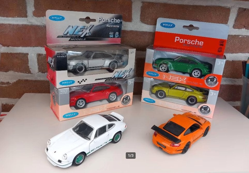 6 Porsche Carrera oldtimer schaalmodellen NIEUW, Ophalen, Nieuw, Auto