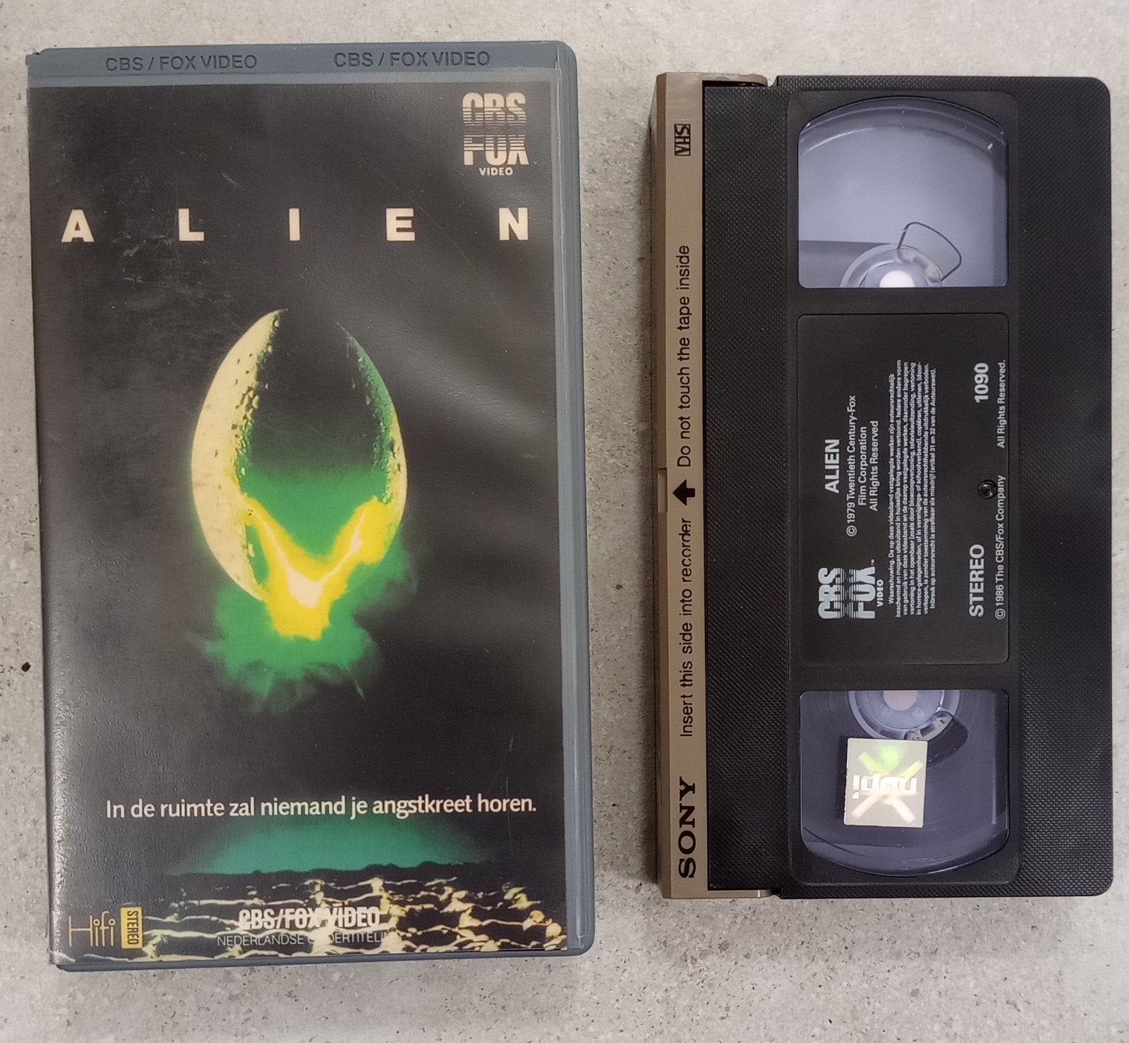 Alien. Vhs Dutch ex-rental ex-videotheek, Ophalen of Verzenden, VHS, Ex-rental