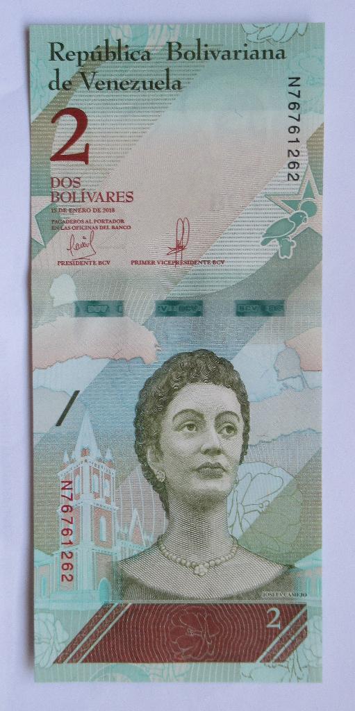 Venezuela 2 bolívares 2018, Timbres & Monnaies, Billets de banque | Amérique, Envoi, Amérique du Sud