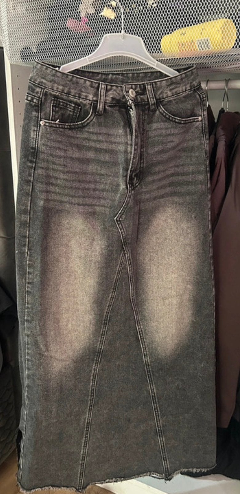 Jupe en jeans H&M, Kleding | Dames, Rokken, Verzenden, Nieuw, Zwart, Onder de knie