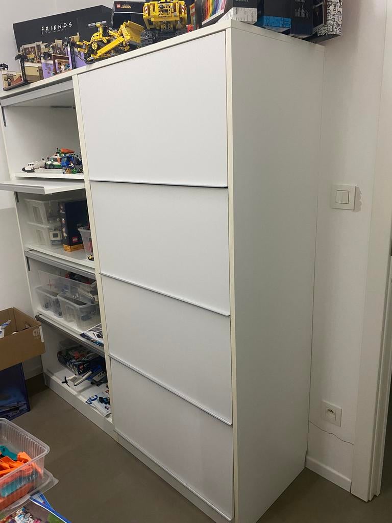 Archiefkast wit met 4 hefscheufdeuren (2 stuks) 175x80x50 cm, Huis en Inrichting, Ophalen, Meerdere deuren, 50 tot 100 cm, Zo goed als nieuw