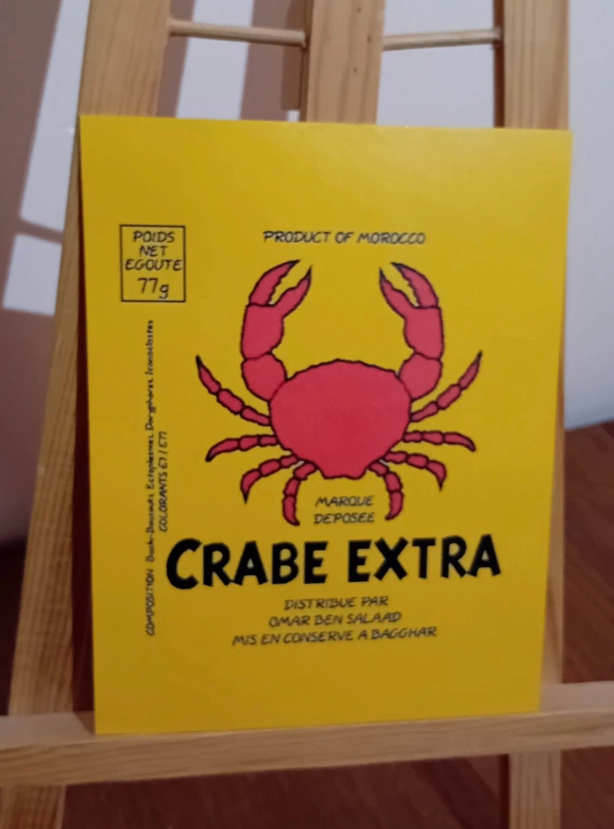 Tintin Kuifje krab in blik EXTRA postkaart (versie 2), Verzenden, Kuifje, Zo goed als nieuw, Overige typen
