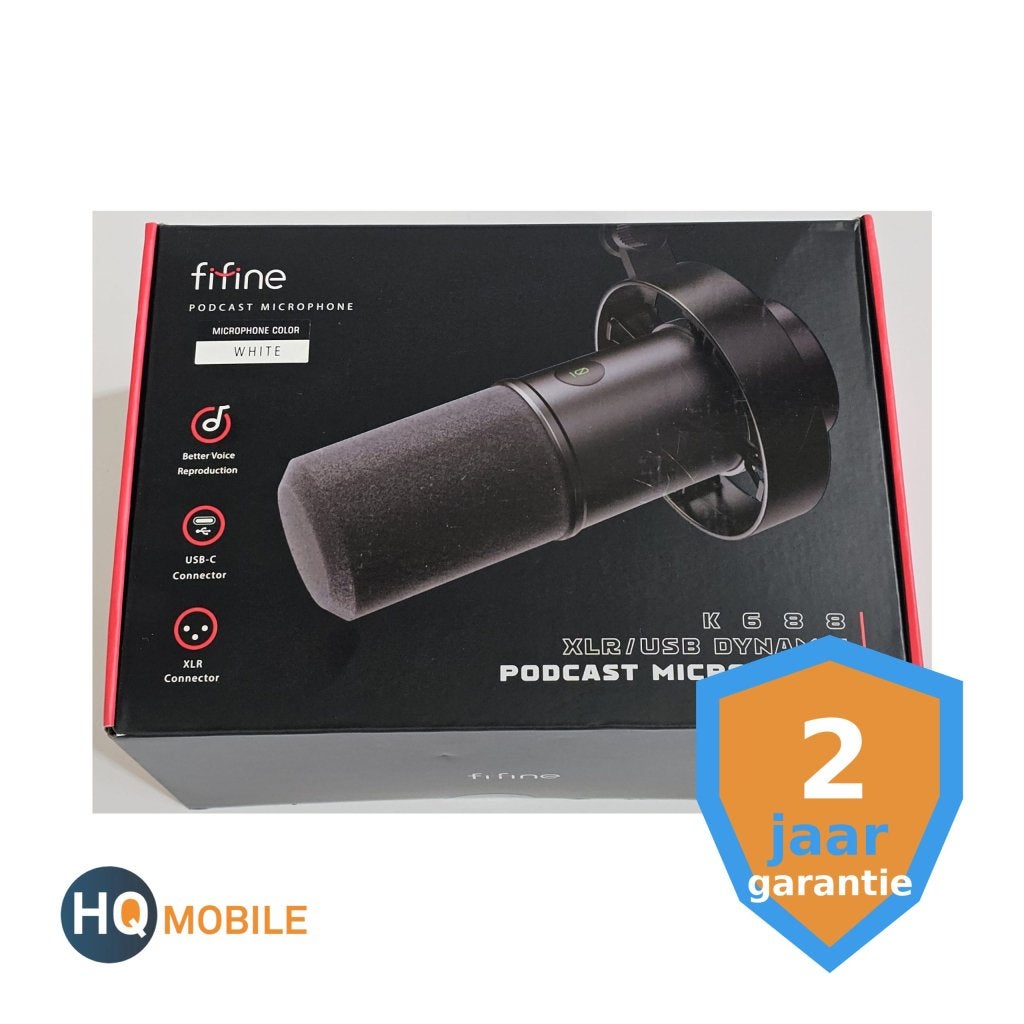 Fifine - K668 - Podcast Microfoon - Wit | Nieuw, Musique & Instruments, Microphones, Neuf, Mobile5, Enlèvement ou Envoi, Brouwer 1, 5521DK Eersel, Nederland