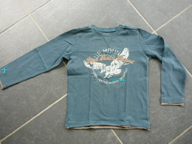 blauwe trui van Ketnet met ook op de rugkant vleugels, Kinderen en Baby's, Kinderkleding | Maat 128, Gebruikt, Jongen, Trui of Vest
