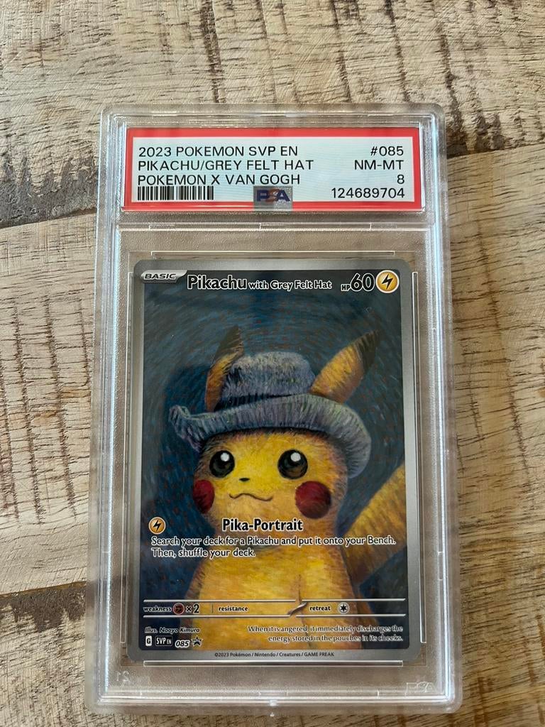Pokemon Pikachu Van Gogh Psa 8!, Hobby en Vrije tijd, Verzamelkaartspellen | Pokémon, Ophalen, Zo goed als nieuw
